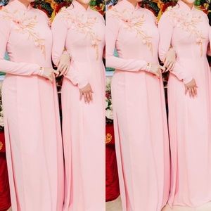Pink Vietnam Traditional Aodai